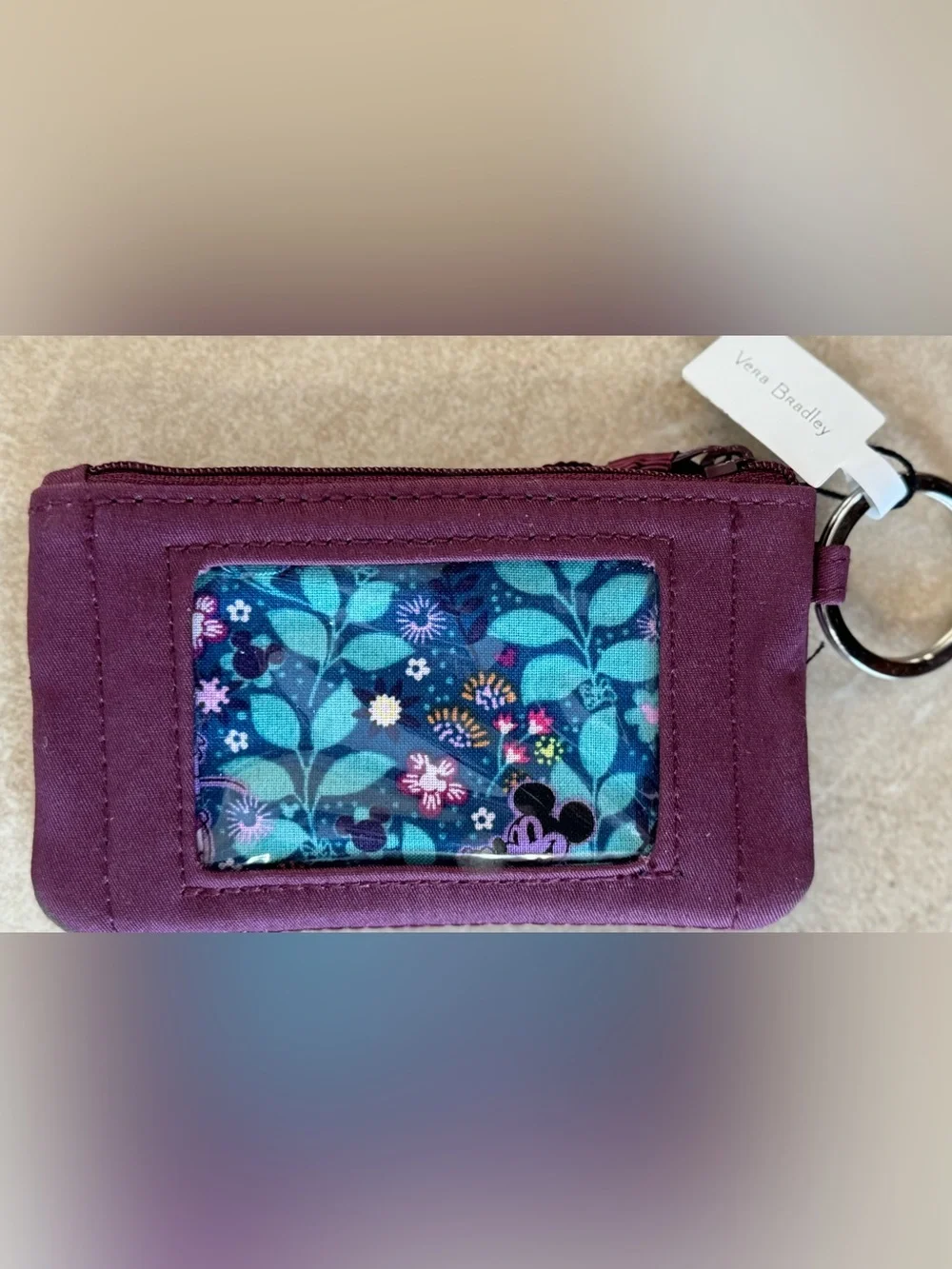Vera Bradley Disney Zip ID Case Flirty Mickey Mouse